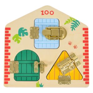Moni Toys Дървена активна дъска с ключалки 3147