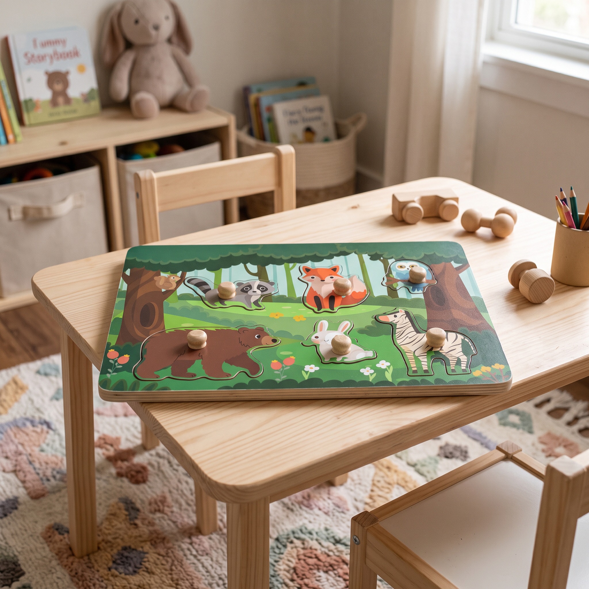 Moni Toys Дървен пъзел Wild animals 3006 - Image 2